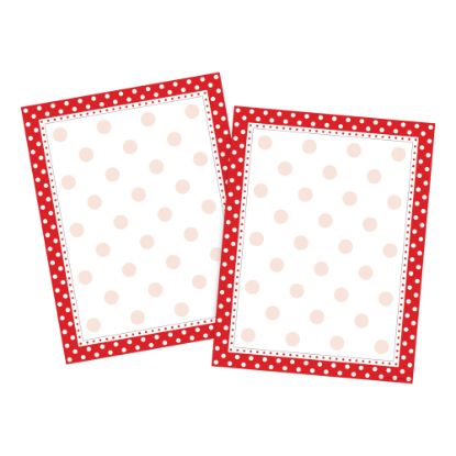 Picture of Barker Creek Computer Paper, Letter Paper Size, 60 Lb, Red & White Dot, 100 Sheets