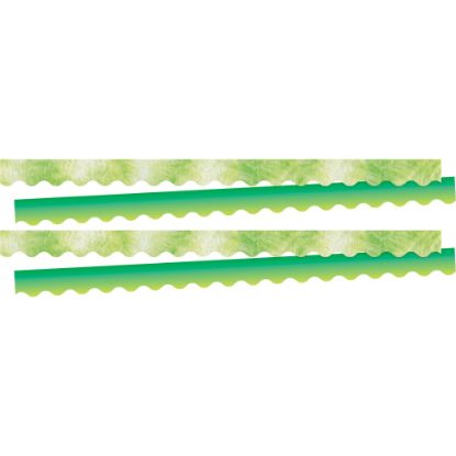 Picture of Barker Creek Double-Sided Scalloped-Edge Border Strips, Lime Tie-Dye/Ombre, 2-1/4in x 36in, Set Of 26 Strips