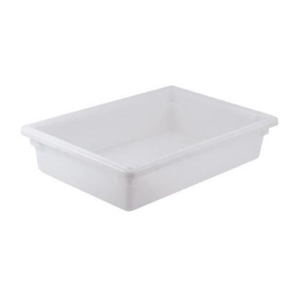 Picture of Winco Plastic Food Storage Box, 6inH x 18inW x 26inD, White