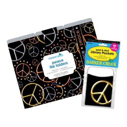 Picture of Barker Creek Folder/Pocket Set, 9in x 12in, Peace, Set of 42