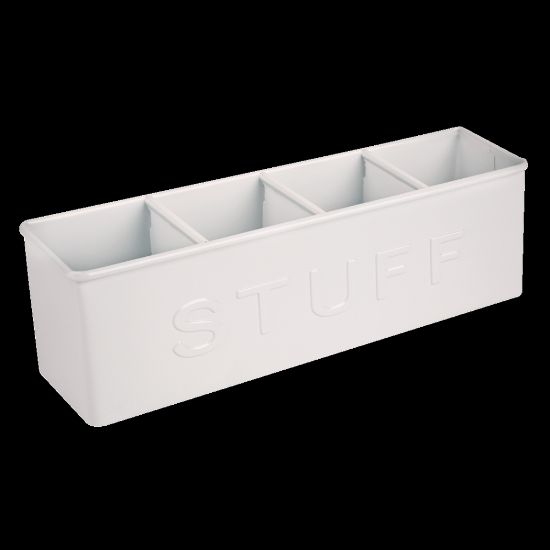 Picture of Office Depot Brand 4-Compartment Desktop Storage Organizer, White