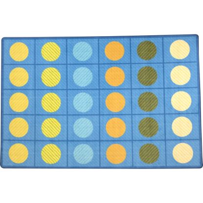 Picture of Carpets for Kids Pixel Perfect Collection Calming Colors Open Seating Rug, 8'x 12', Blue