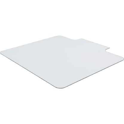 Picture of Lorell 45in x 53in Glass Chair Mat With Lip, Clear