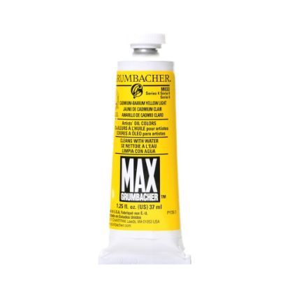 Picture of Grumbacher Max Water Miscible Oil Colors, 1.25 Oz, Cadmium Barium Yellow Light