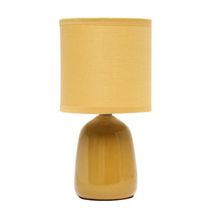 Picture of Simple Designs Thimble Base Table Lamp, 10-1/16inH, Mustard Yellow/Mustard Yellow