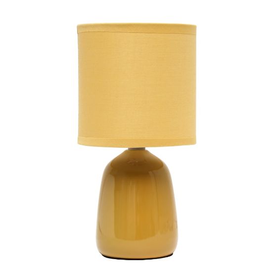 Picture of Simple Designs Thimble Base Table Lamp, 10-1/16inH, Mustard Yellow/Mustard Yellow