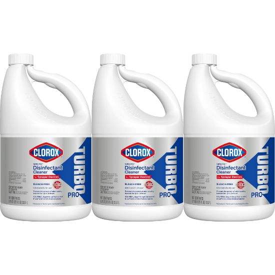 Picture of Clorox Turbo Pro Bleach-Free Disinfectant Cleaner for Sprayer Devices, 121 Oz, Case Of 3