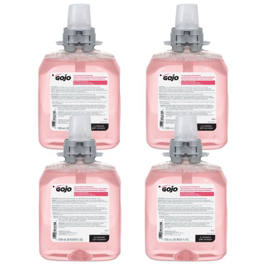 Picture of GOJO FMX-12 Luxury Foam Hand Wash Soap, Cranberry Scent, 42.27 Oz, Carton Of 4 Bottles