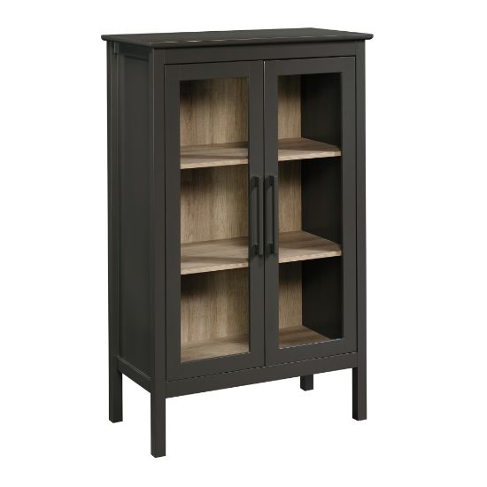 Picture of Sauder Anda Norr 50inH 3-Shelf Bookcase Display Cabinet, Slate Gray/Sky Oak