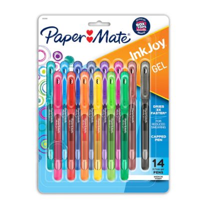 Picture of Paper Mate Inkjoy Gel 600ST Stick Pens, Medium Point, 0.7 mm, Assorted Ink Colors, Pack Of 14