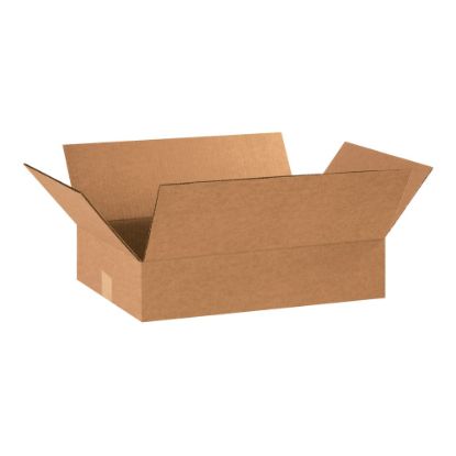 Picture of Partners Brand Flat Corrugated Boxes, 18in x 12in x 4in, Kraft, Pack Of 25