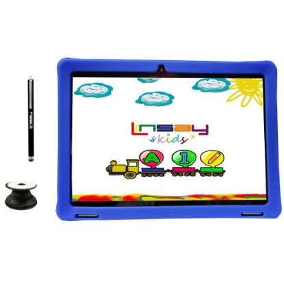 Picture of Linsay F10IPS Tablet, 10.1in Screen, 2GB Memory, 64GB Storage, Android 13, Kids Blue