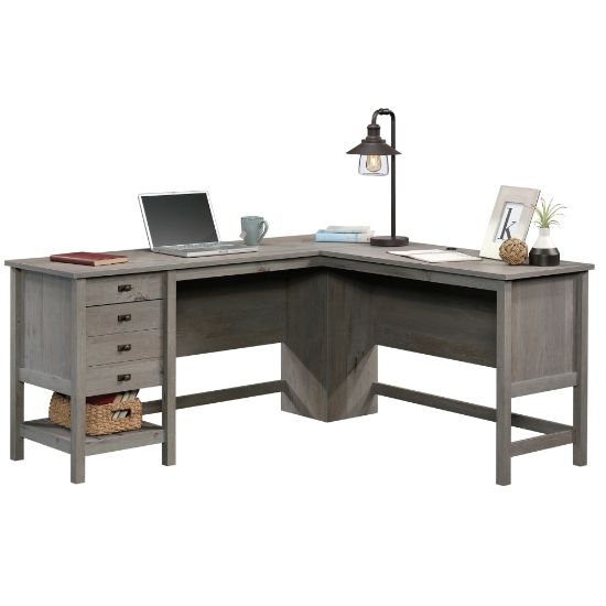 Picture of Sauder Cottage Road 65inW L-Shaped Corner Desk, Mystic Oak