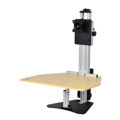 Picture of Ergo Desktop Electric Kangaroo Pro Stand, 27 1/2inH x 28inW x 28inD, Maple, Standard Delivery