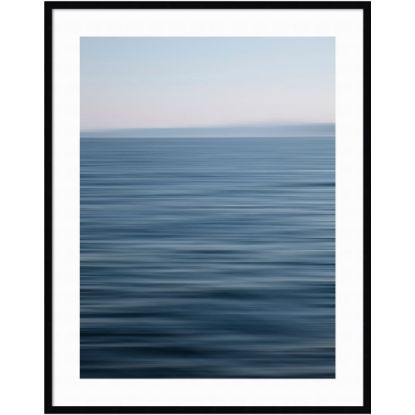 Picture of Amanti Art Abstract Blue Horizon by Savanah Plank Wood Framed Wall Art Print, 43inH x 34inW, Black