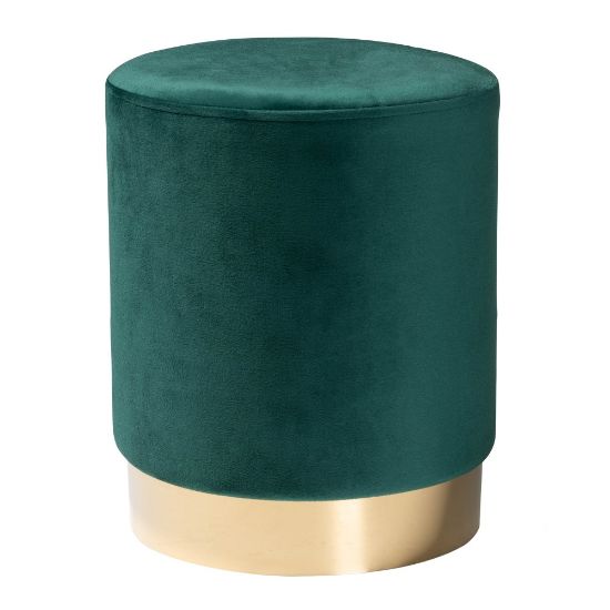 Picture of Baxton Studio Chaela Ottoman, Green/Gold