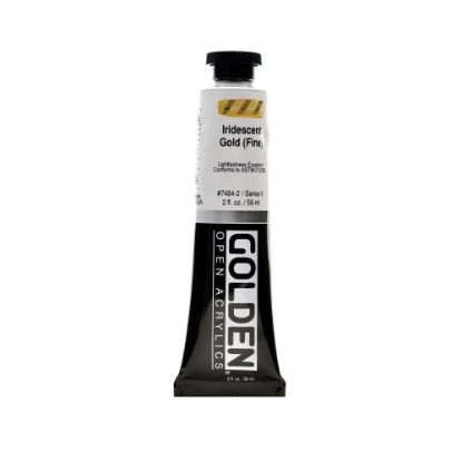 Picture of Golden OPEN Acrylic Paint, 2 Oz Tube, Iridescent Gold (Fine)