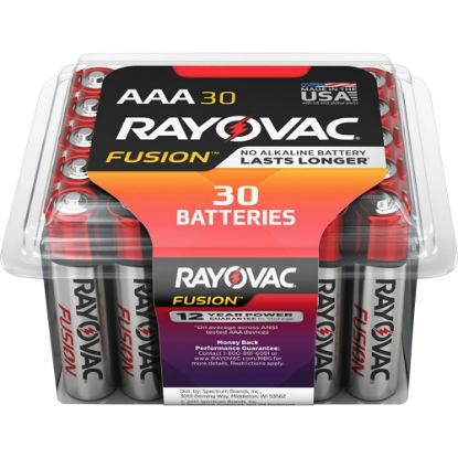 Picture of Rayovac Fusion Alkaline AAA Batteries - For Multipurpose - AAA - 30 / Pack