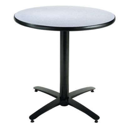 Picture of KFI Studios Laminate Breakroom Table With X-Shaped Base, 29inH x 42inW x 42inD, Gray Nebula