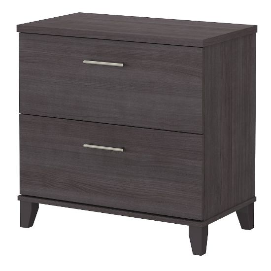 Picture of Bush Business Furniture Somerset 29-9/16inW x 16-11/16inD Lateral 2-Drawer File Cabinet, Storm Gray, Standard Delivery