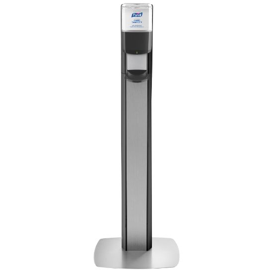 Picture of Purell MESSENGER ES6 Floor Stand With Dispenser, 40inH x 16-3/4inW x 6inD, Graphite