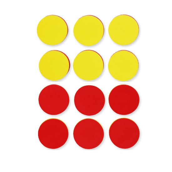 Picture of Learning Advantage 2-Color Magnetic Foam Counters, Red/Yellow, Grades K-8, Set Of 200 Counters