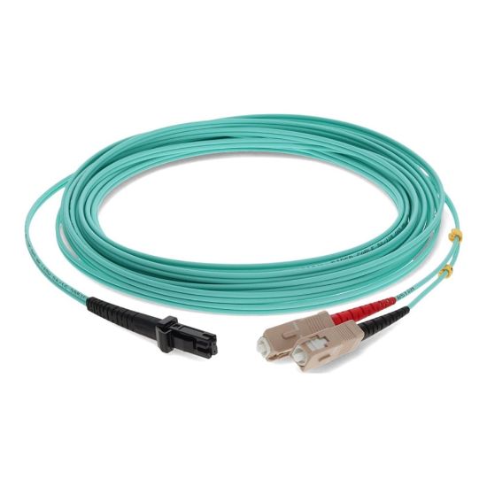 Picture of AddOn 7m MT-RJ to SC OM3 Aqua Patch Cable - Patch cable - MT-RJ/UPC multi-mode (M) to SC/UPC multi-mode (M) - 7 m - fiber optic - 50 / 125 micron - OM3 - halogen-free - aqua