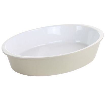 Picture of Martha Stewart Stoneware Oval Baker, 13in x 9-1/2in, Taupe