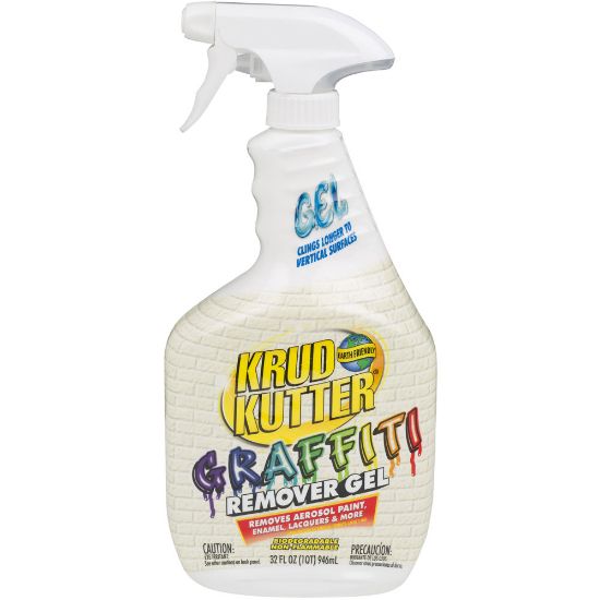 Picture of Krud Kutter Graffiti Remover Gel Spray, 32 Oz, White, Pack Of 6 Bottles