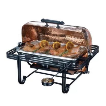 Picture of American Metalcraft Roll-Top Chafer With Cover, Rectangular, 8 Qt, Copper