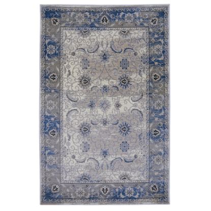 Picture of Linon Paramount Area Rug, 5ft x 7-1/2ft, Isfahan Gray/Blue