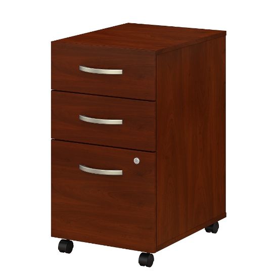 Picture of Bush Business Furniture Studio C 20-1/6inD Vertical 3-Drawer Mobile File Cabinet, Hansen Cherry, Delivery