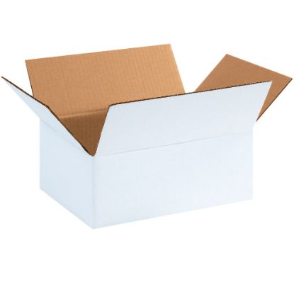 Picture of Partners Brand White Corrugated Boxes, 11 3/4in x 8 3/4in x 4 3/4in, Pack Of 25