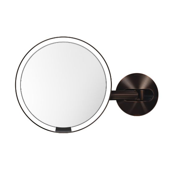 Picture of simplehuman Wall Mount Sensor Mirror, 9-1/8inH x 13-13/16inW x 3-1/8inD, Dark Bronze, Wall Mount