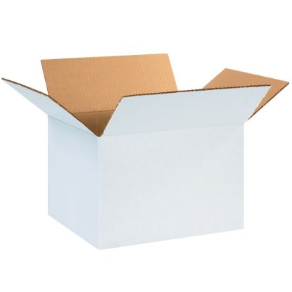 Picture of Partners Brand White Corrugated Boxes, 12in x 10in x 8in, Pack Of 25