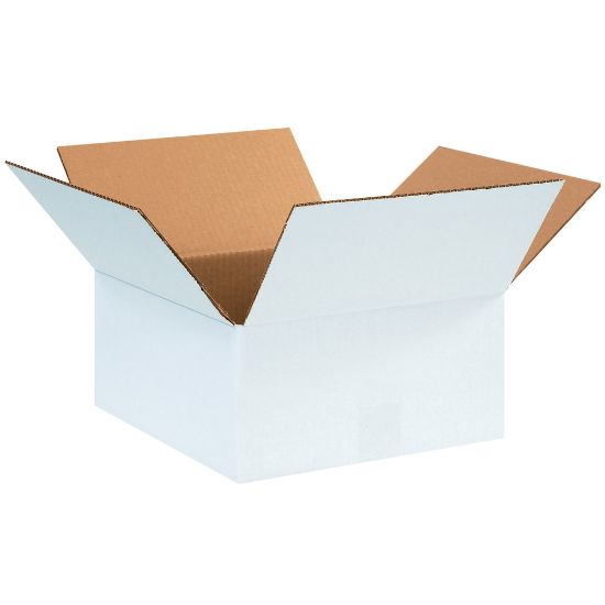 Picture of Partners Brand White Corrugated Boxes, 12in x 12in x 6in, Pack Of 25