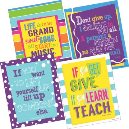 Picture of Barker Creek Art Print Set, 8in x 10in, I Believe In You Happy Collection, Pre-K To College, Pack Of 4