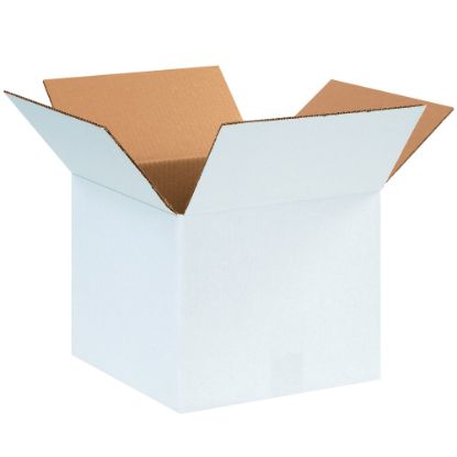 Picture of Partners Brand White Corrugated Boxes, 12in x 12in x 10in, Pack Of 25