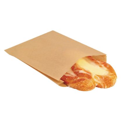 Picture of Bagcraft EcoCraft Grease-Resistant Sandwich Bags, 8inH x 6 1/2inW x 1inD, Natural, Carton Of 2,000 Bags