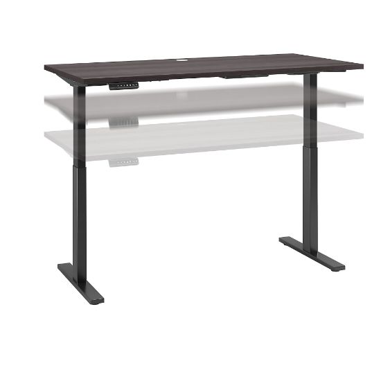 Picture of Bush Business Furniture Move 60 Series Electric 60inW x 30inD Height Adjustable Standing Desk, Storm Gray/Black Base, Standard Delivery