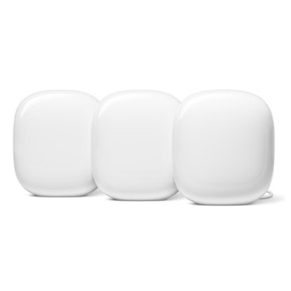 Picture of Google Nest Wi-Fi Pro 1-Port 5.4 Gigabit Routers, GA03690-US, Snow, Pack Of 3 Routers