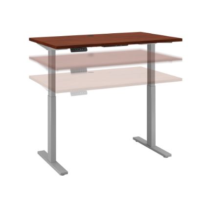 Picture of Bush Business Furniture Move 60 Series Electric 48inW x 24inD Height Adjustable Standing Desk, Hansen Cherry/Cool Gray Metallic, Standard Delivery