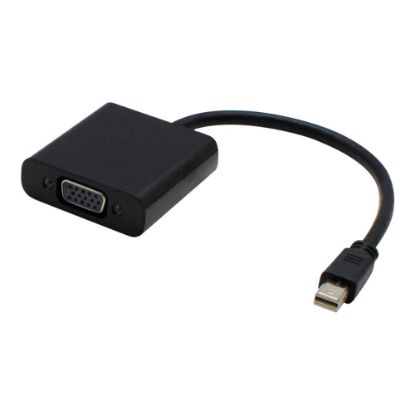 Picture of AddOn 8in Mini-DP to VGA Adapter Cable - DisplayPort cable - Mini DisplayPort (M) to HD-15 (VGA) (F) - 7.9 in - black (pack of 5)