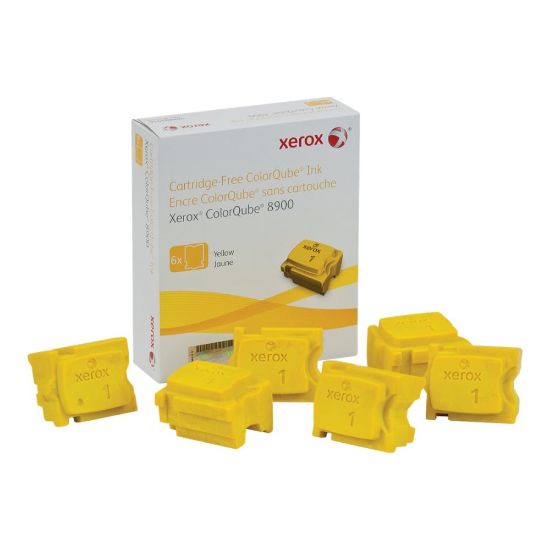 Picture of Xerox 8900 ColorQube Yellow Solid Ink, Pack Of 6, 108R01016