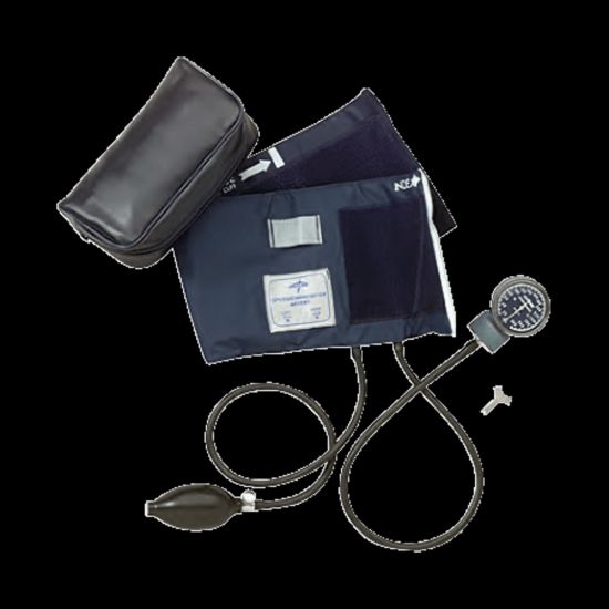 Picture of Medline Handheld Aneroid Sphygmomanometer, Adult Large, Blue