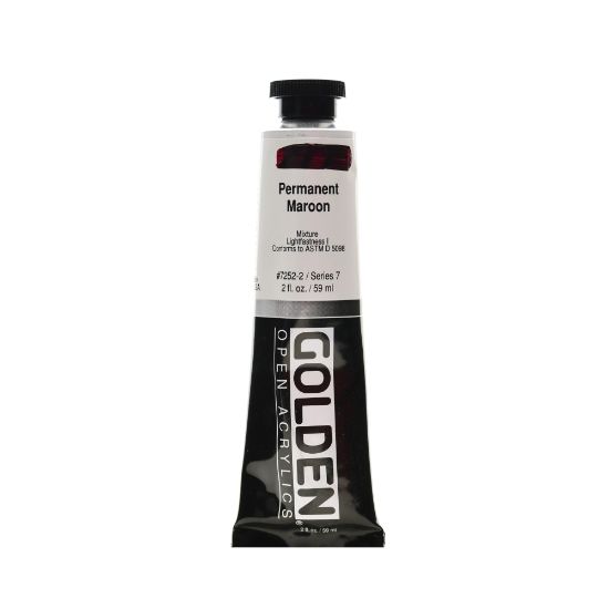 Picture of Golden OPEN Acrylic Paint, 2 Oz Tube, Permanent Maroon