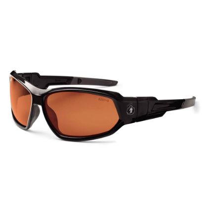 Picture of Ergodyne Skullerz Safety Glasses, Loki, Polarized, Black Frame, Copper Lens