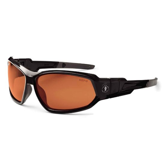 Picture of Ergodyne Skullerz Safety Glasses, Loki, Polarized, Black Frame, Copper Lens