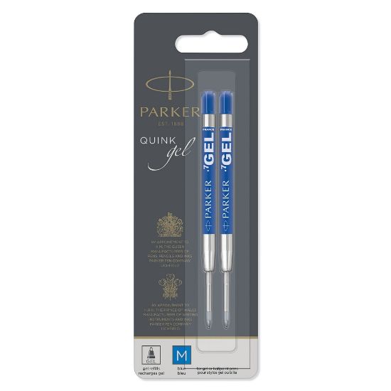 Picture of Parker Gel-Ink Refills, Medium Point, 0.7 mm, Blue, Pack Of 2 Refills