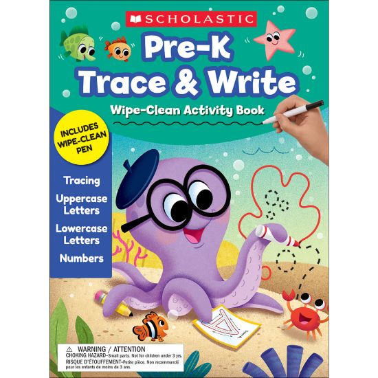 Picture of Scholastic Pre-K Trace & Write Wipe-Clean Activity Book